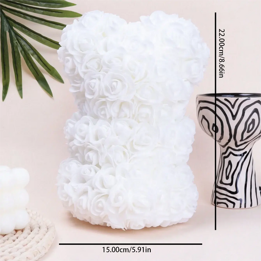 Ours en Roses Artificielles Valentine Housse