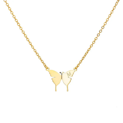 Collier avec lettres initiales papillon Valentine Housse